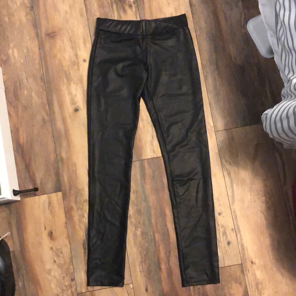 Black Faux Leather Leggings